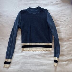Rag & Bone Navy Ribbed Sweater
